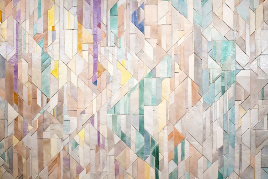beige and multicolored surface,