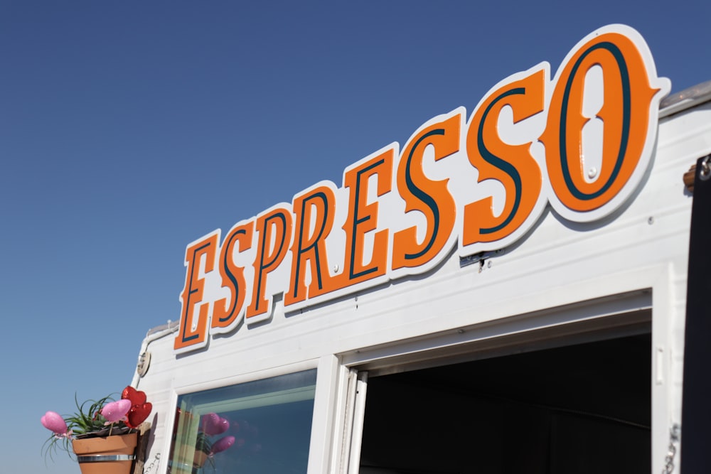 Espresso-Schaufenster