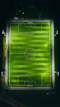 Voetbalveld met lichten (banner)