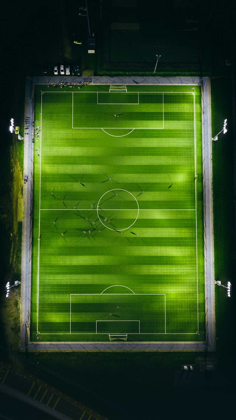 bird's-eye view photography of green soccer field with lights photo – Free  Green Image on Unsplash