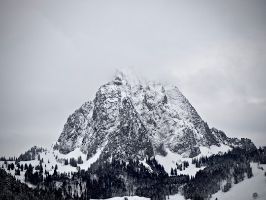mountain covered by snow at daytime in Grosser Mythen Switzerland