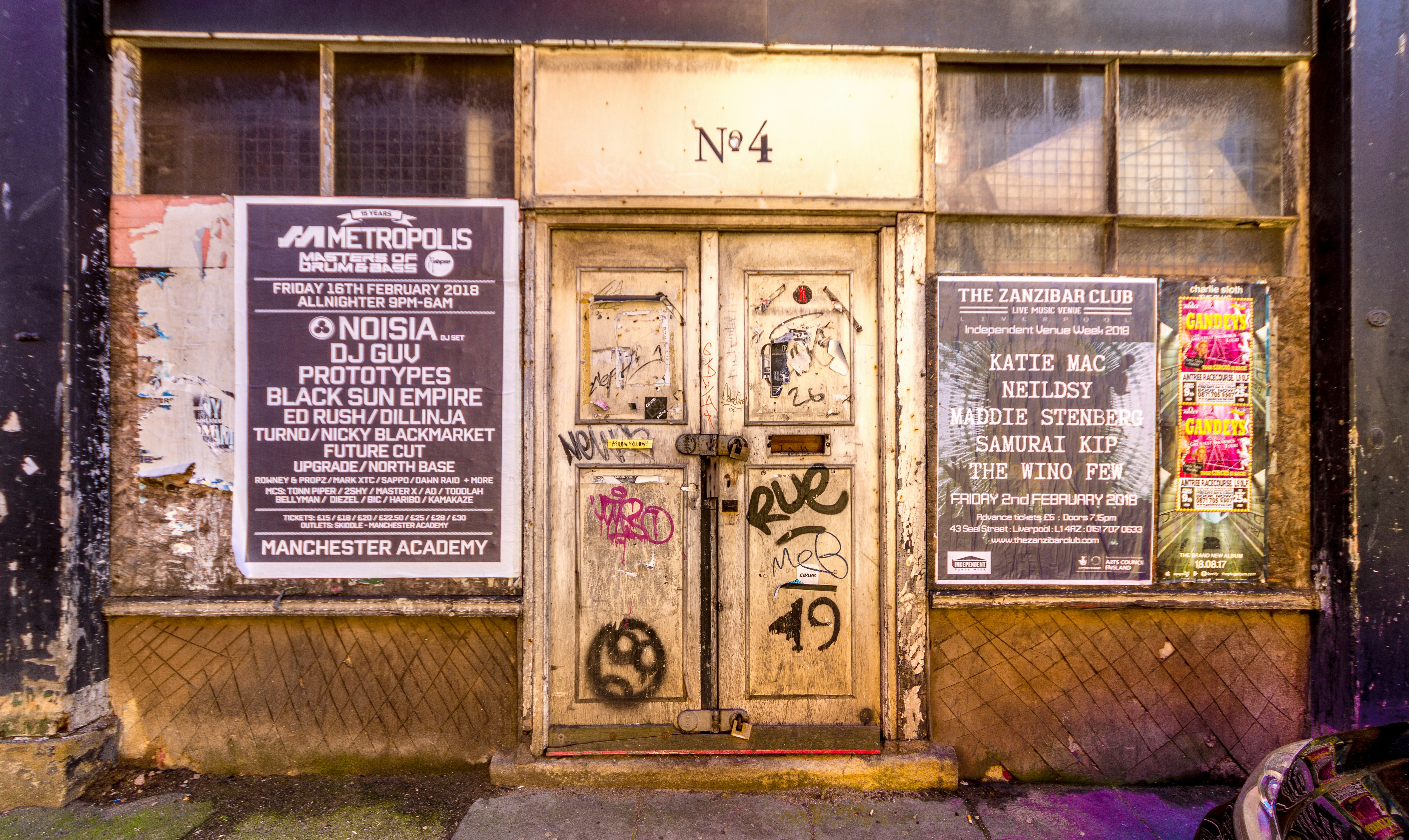 A run down shop in Liverpool, UK