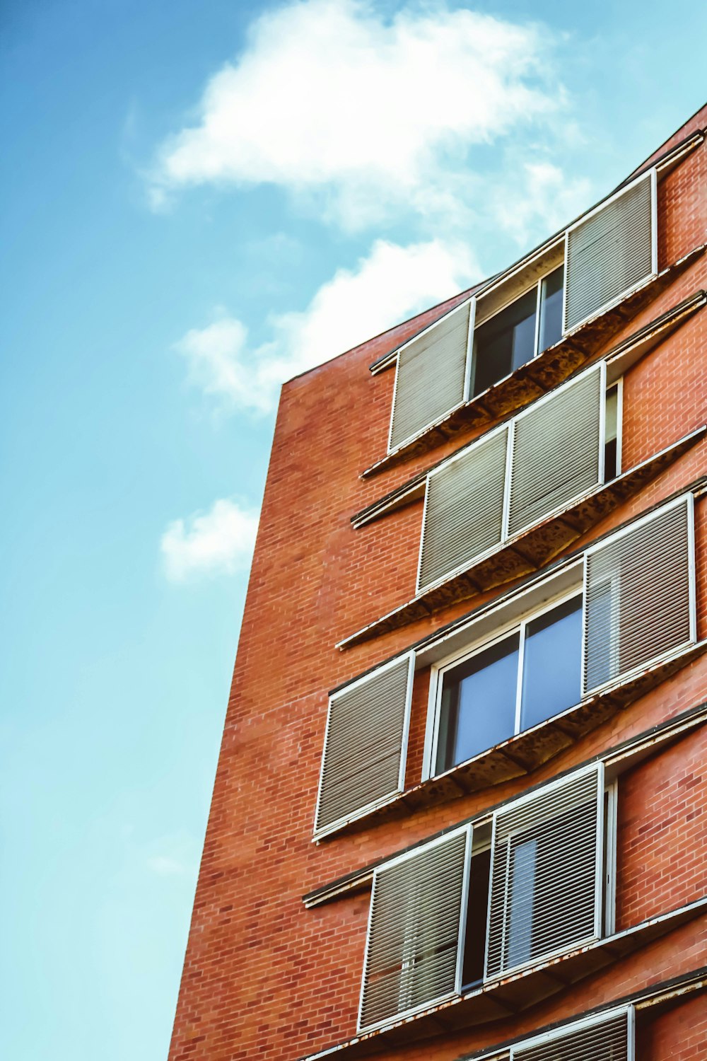 architectural photography of brown building