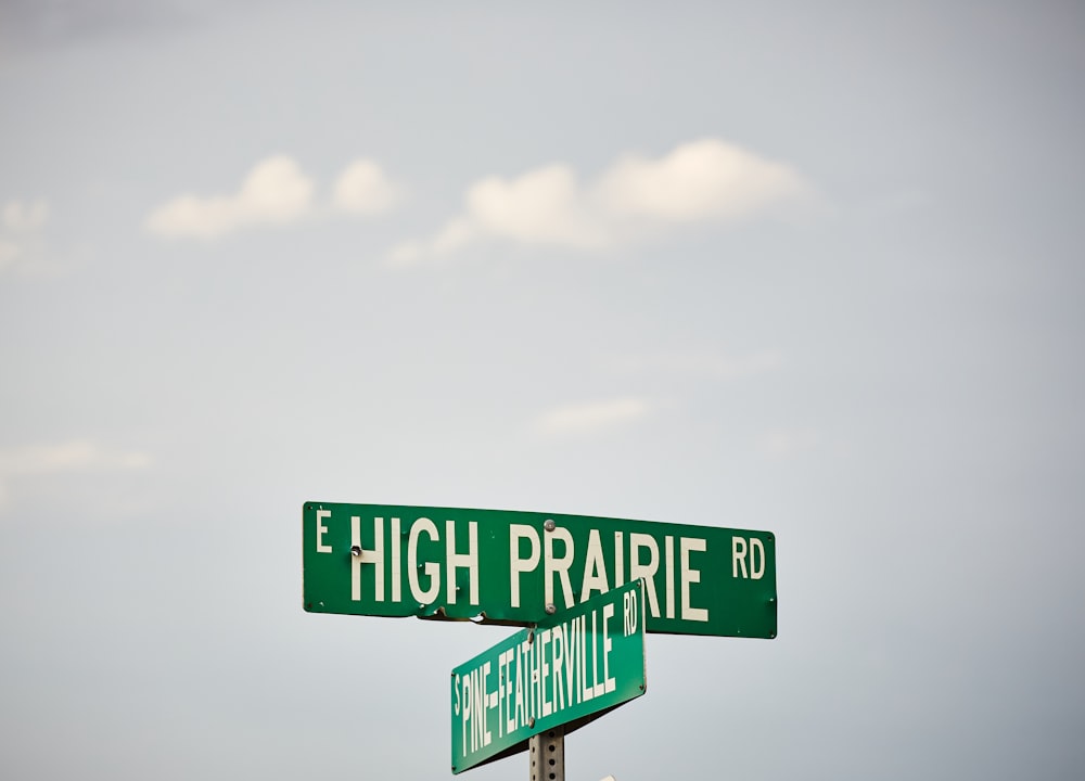 photo of High Prairie Road signage