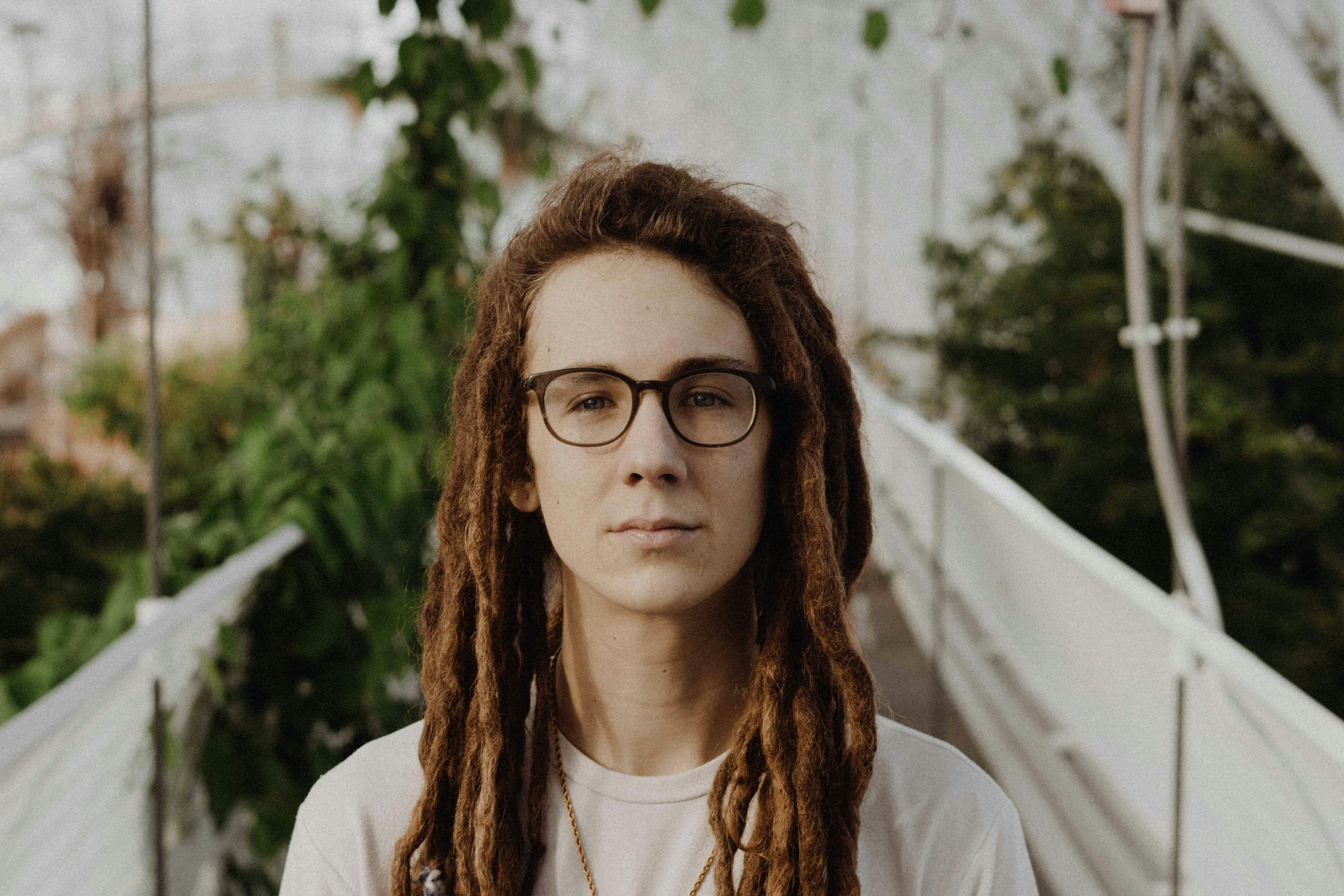 woman wearing black framed eyeglasses