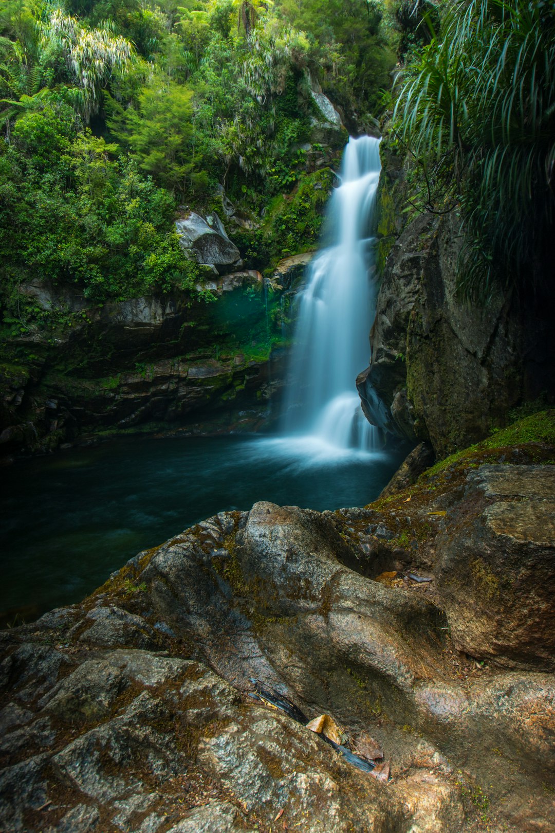 photo of Wainui Falls Waterfall near Wharariki Beach