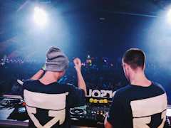 DJ in front of the crowd