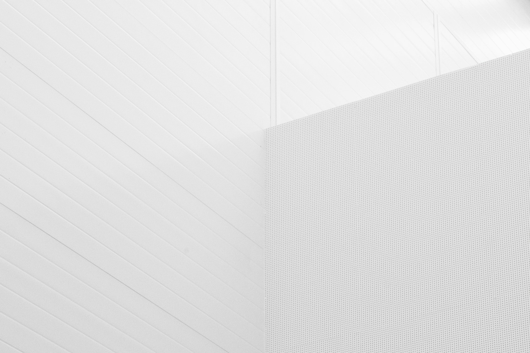 Empty gallery wall with a single beam of light