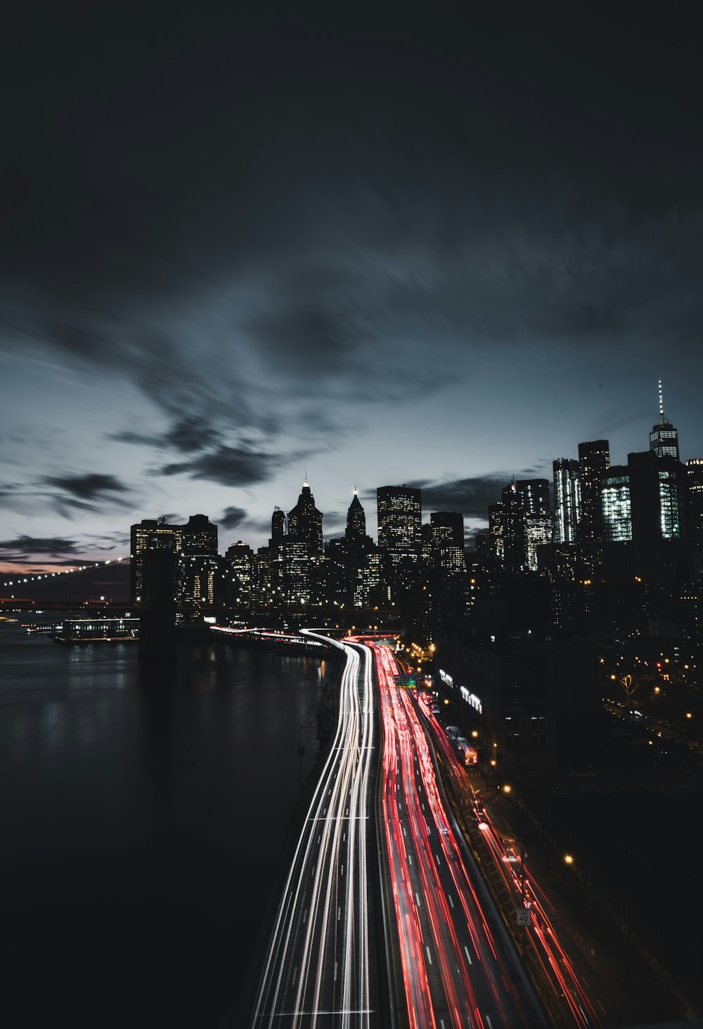 time-lapse photography of city