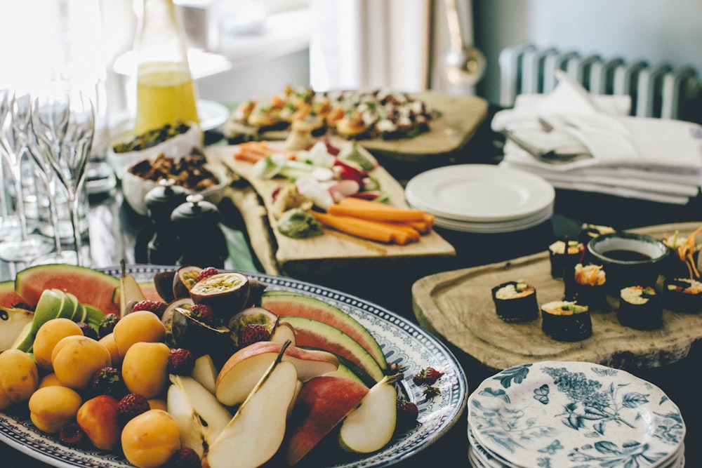 assorted sliced fruits