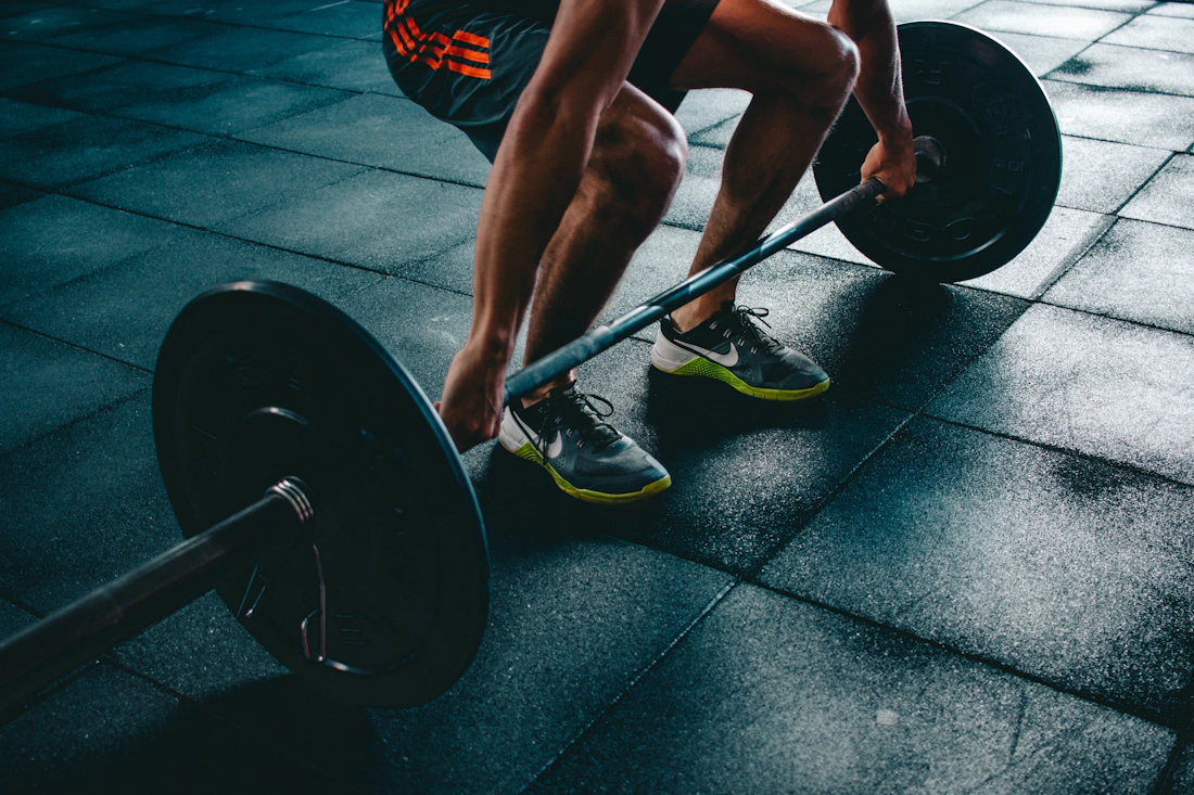 Person exercising during a fitness workout