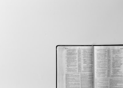 white printed paper bible zoom background