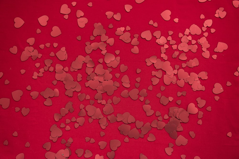 빨간 심장 스티커 디지털 벽지