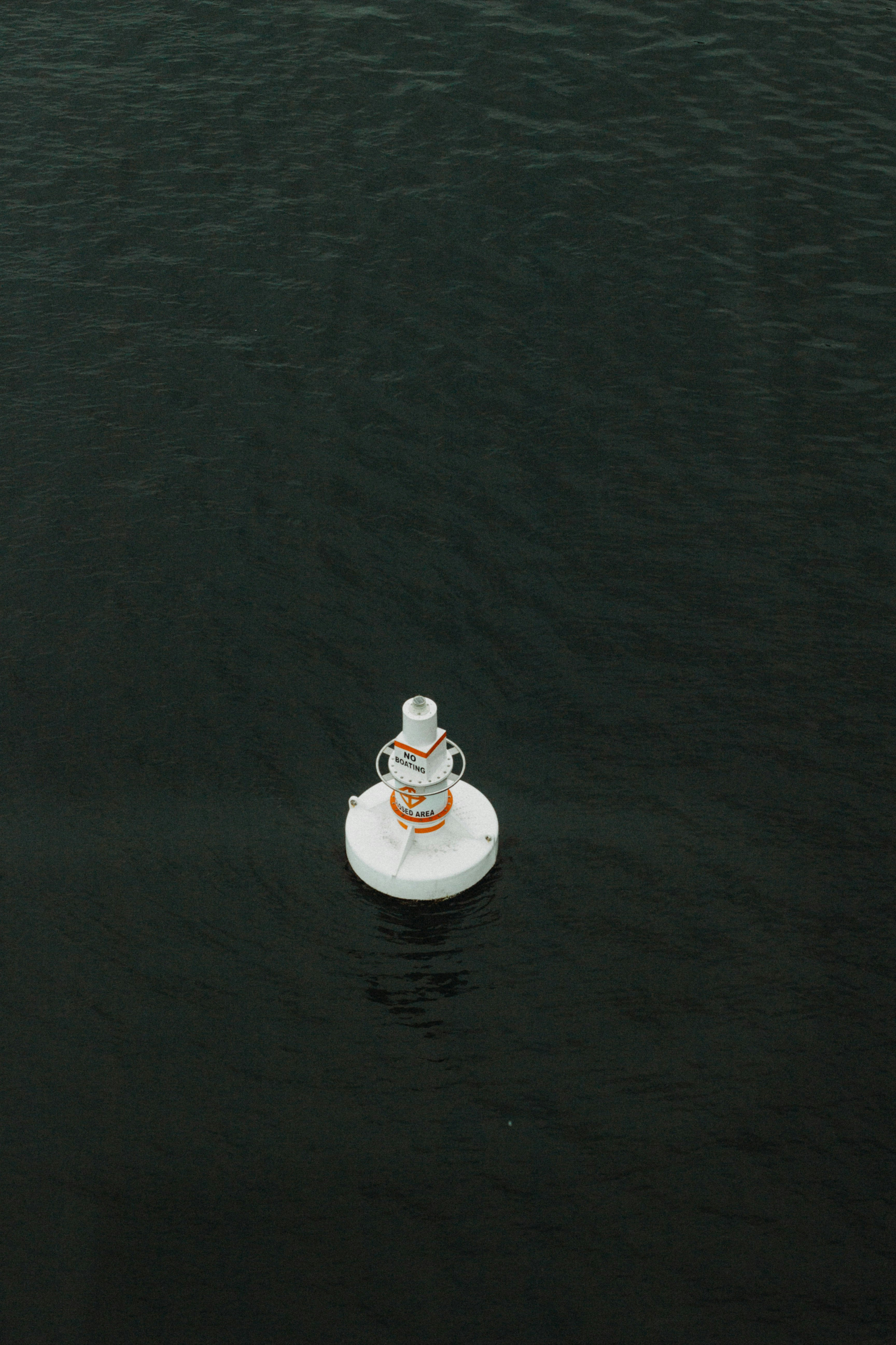 round white ornament on top of body of water floating