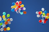 Colorful balloons and festive decorations marking a joyful celebration.