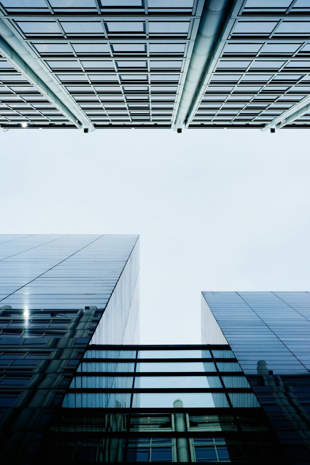 worm's-eye view of buildings