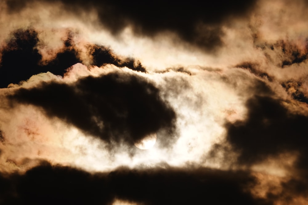 photo of clouds during nighttime