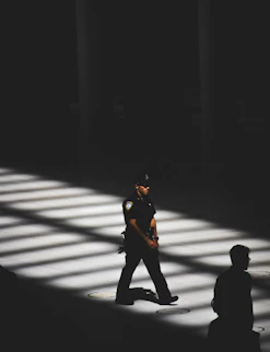 man in black police uniform