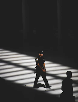 man in black police uniform