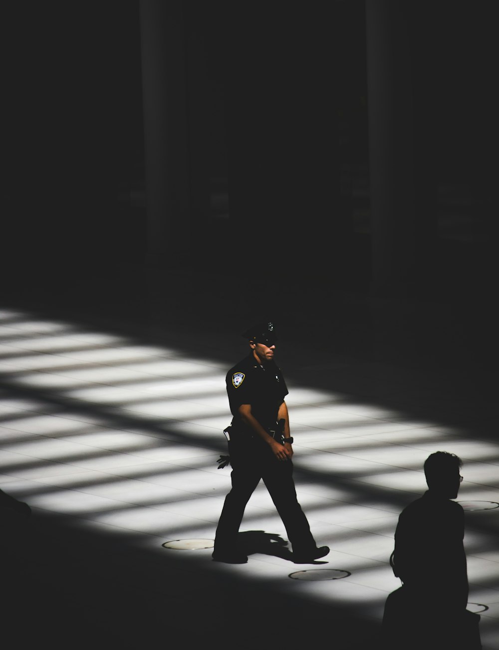 man in black police uniform