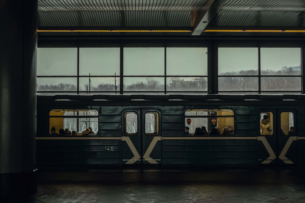 people inside the train in train station