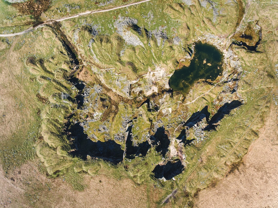 aerial view of lakes,