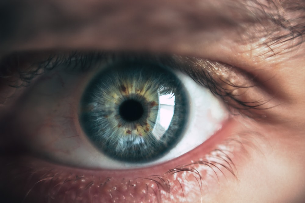 fotografia em close-up do olho humano