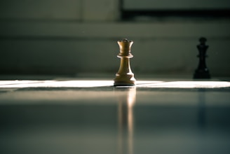 white queen chess piece on white surface