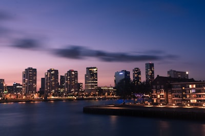 body of water near high-rise buildings netherlands zoom background