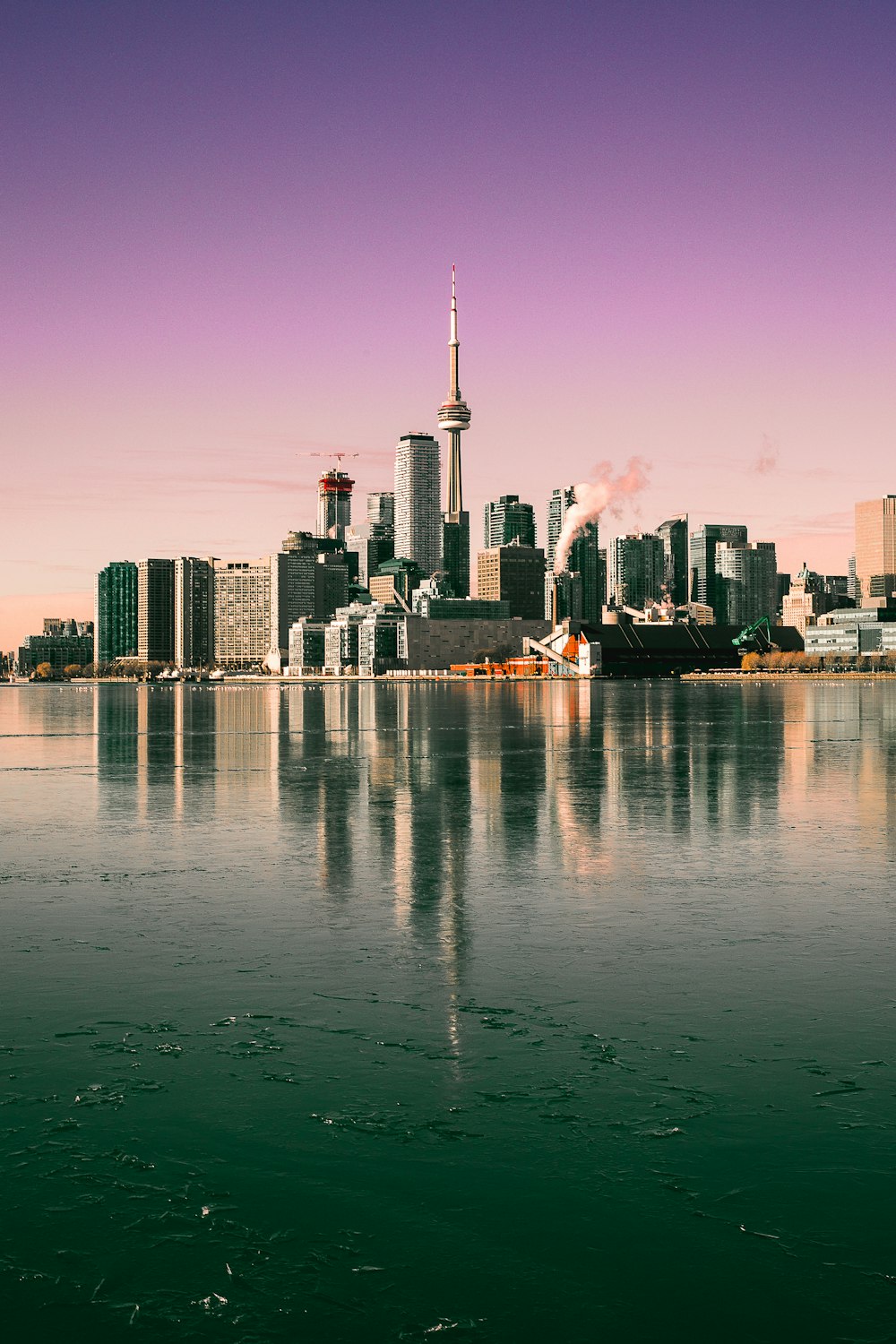 cityscape by water