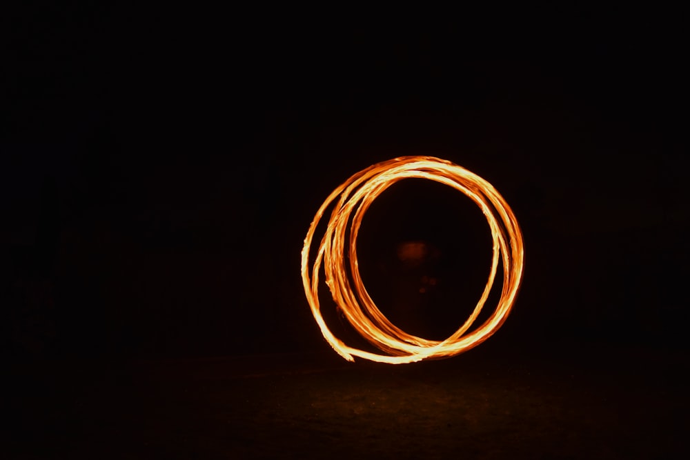 timelapse photography of fire dancing