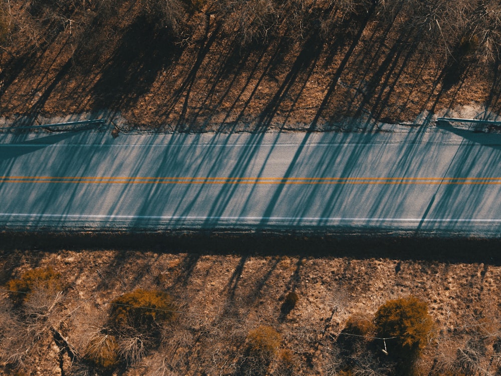 aerial photography of road