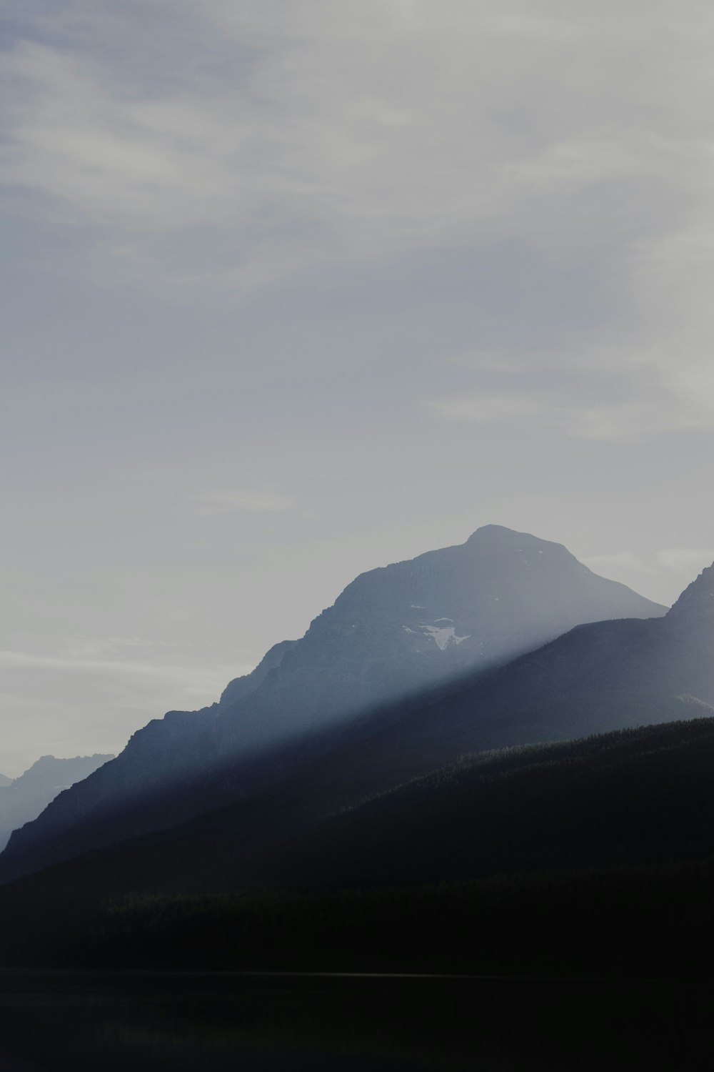 silhouette photography of mountain