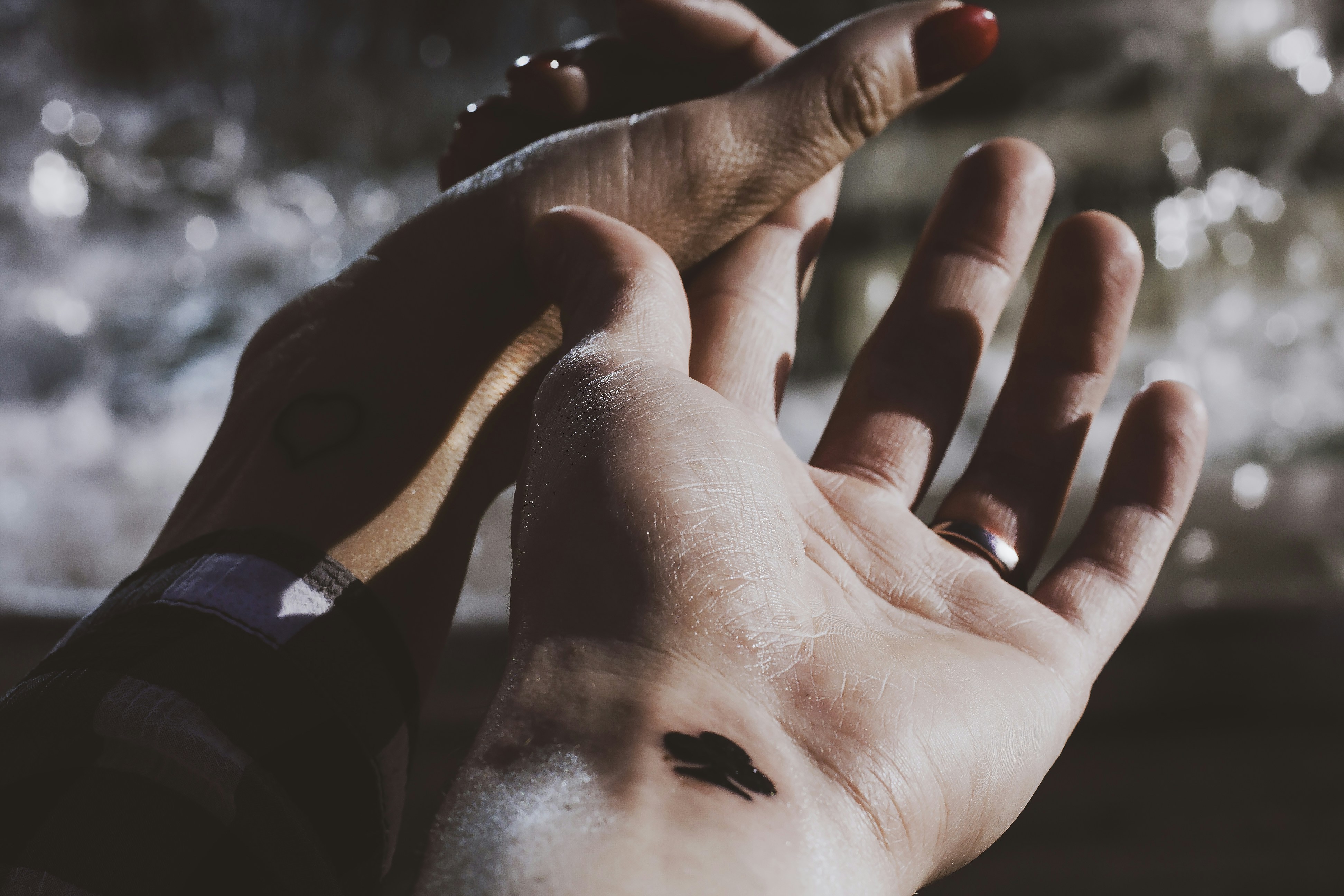 two person holding hands