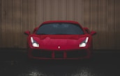 red Ferrari car