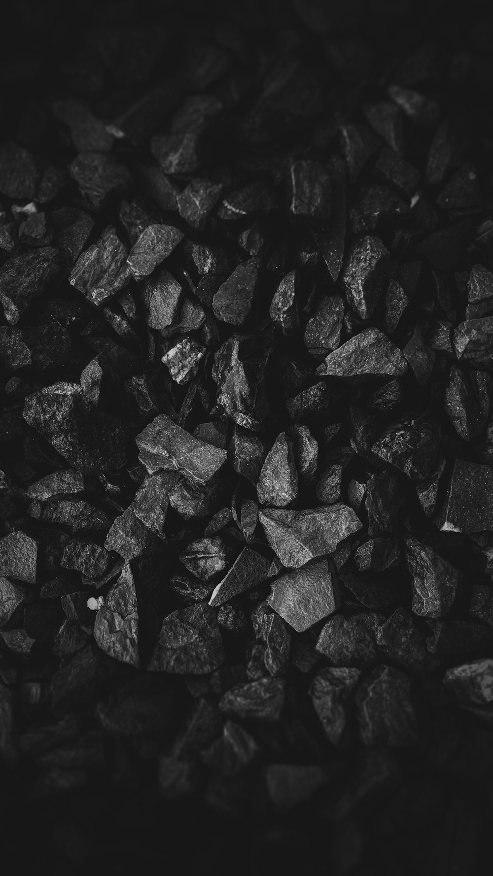 grayscale photo of stone