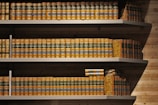 brown hardbound books