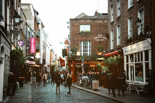 brown and white concrete houses in Temple Bar Ireland