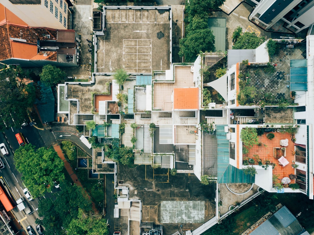 aerial view photography of houses