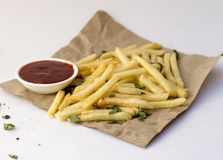 fries and ketchup