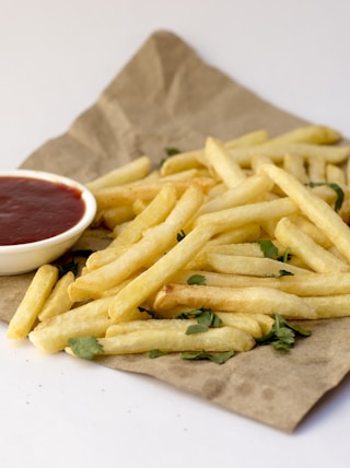 fries and ketchup