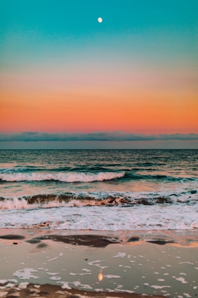 ocean water during golden hour