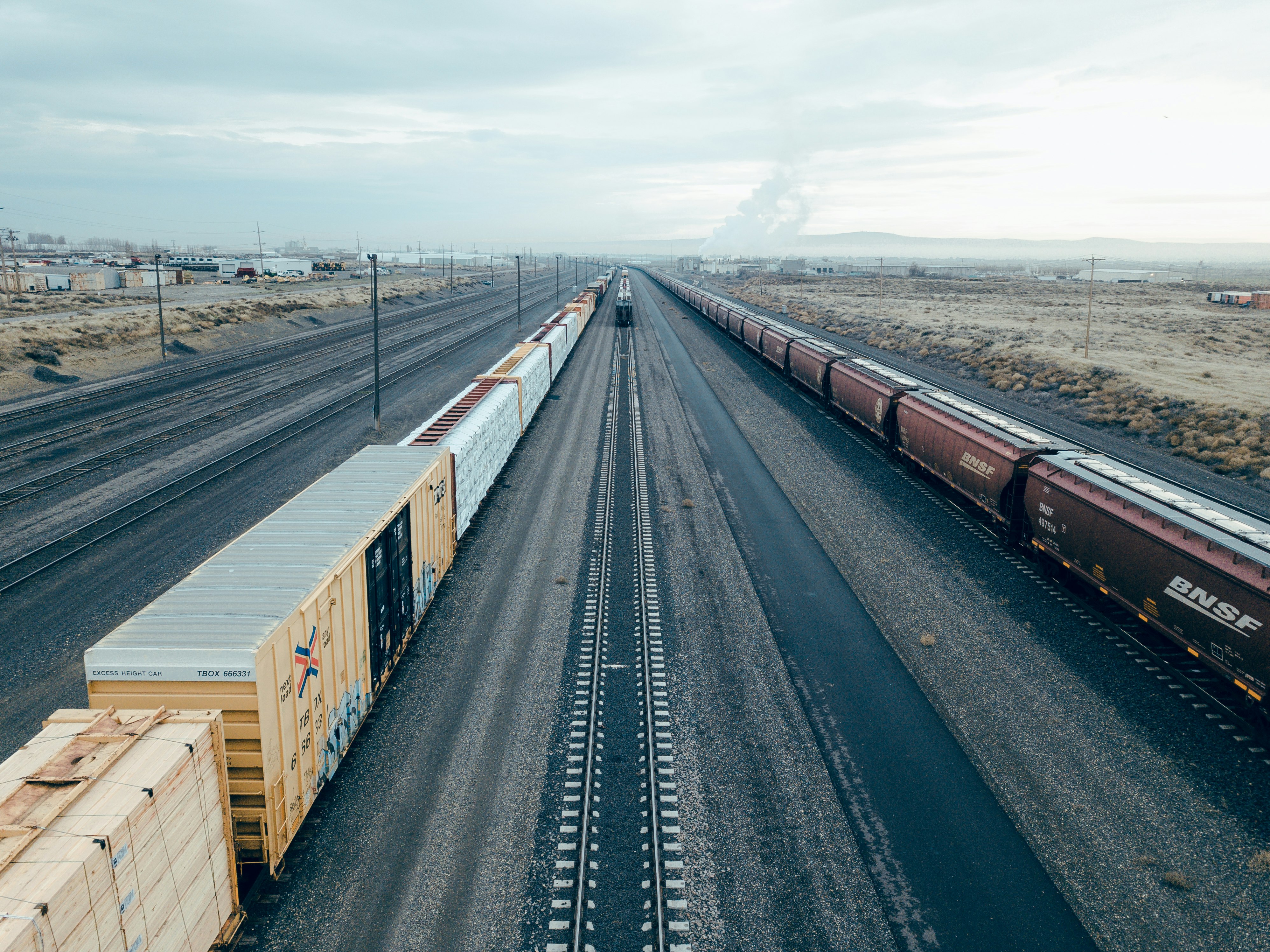 brown train during daytime