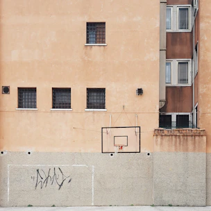 architectural photography of brown concrete building
