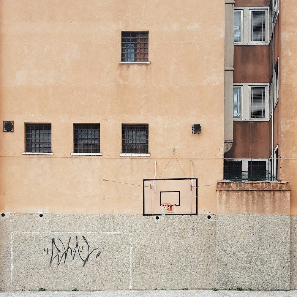 architectural photography of brown concrete building