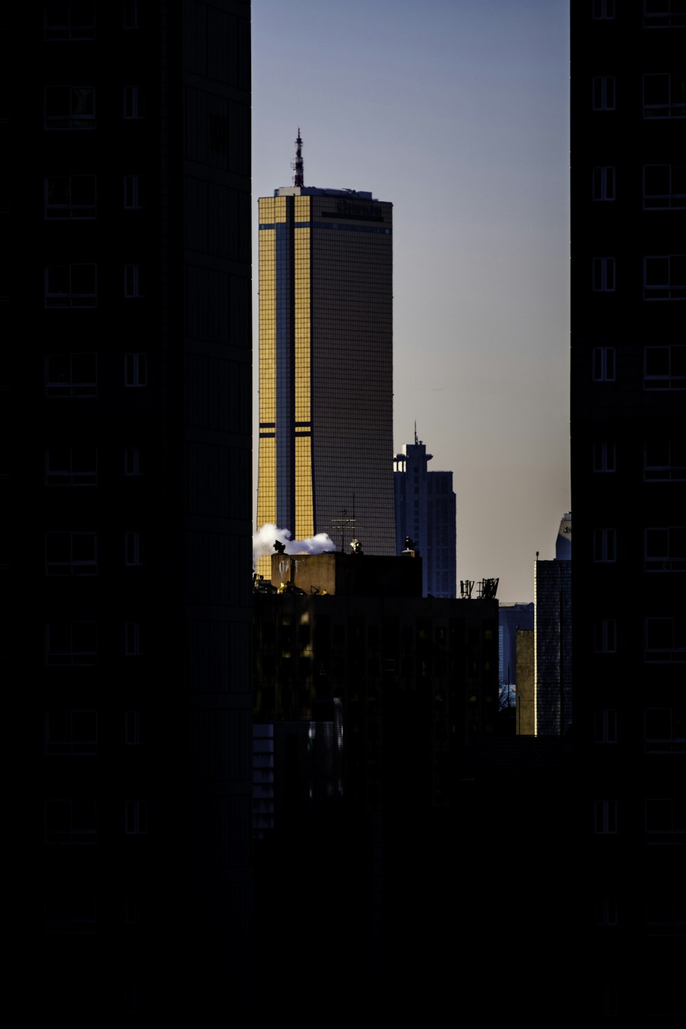 long exposure of brown concrete high-rise building