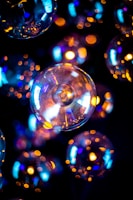 A mystical scene featuring glowing light orbs and mandalas.