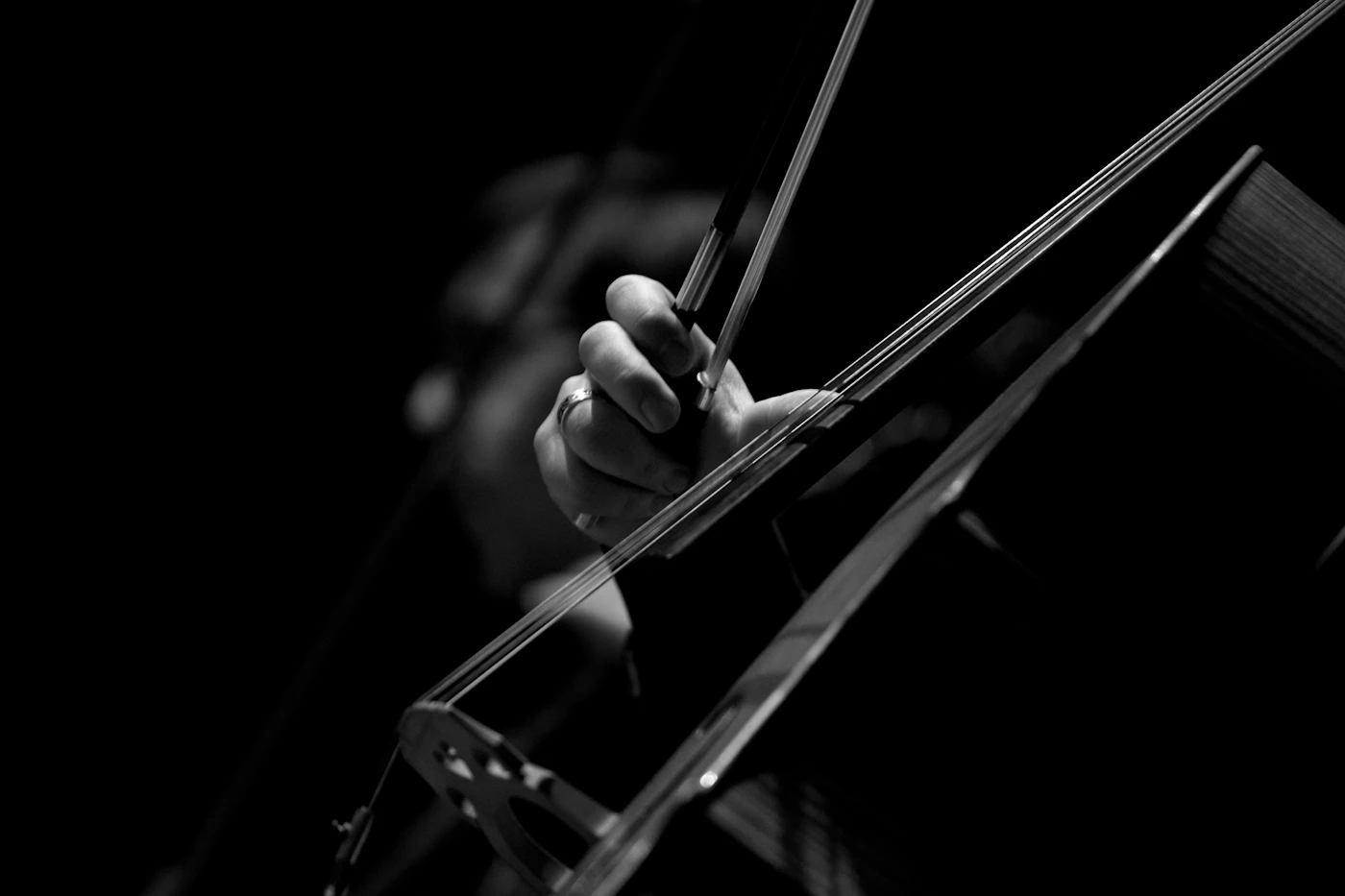 String + violin grayscale