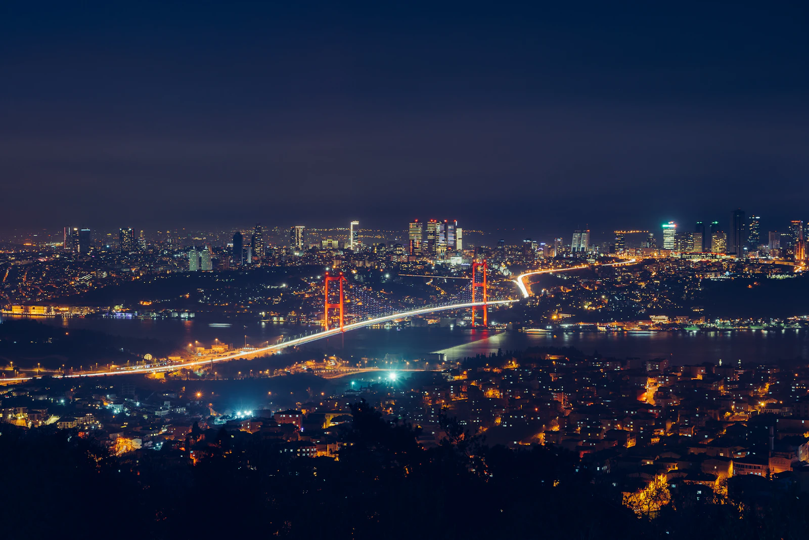 Istanbul waterfront at dusk