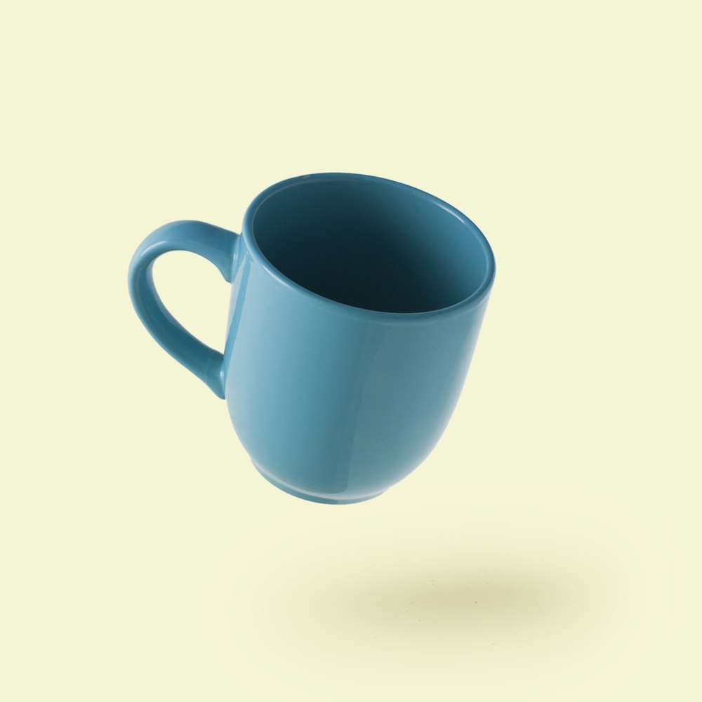 teal ceramic mug